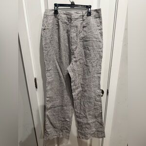 Reformation striped Linen Pant Size 8